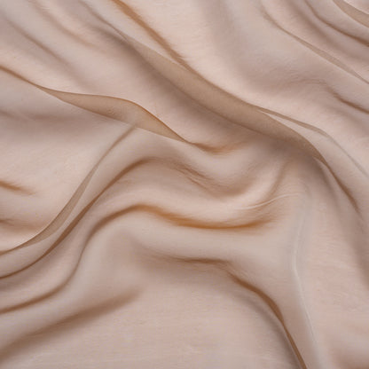 Chiffon-Like Silk Voile - Mink and Silver Iridescent - Adelaide Collection