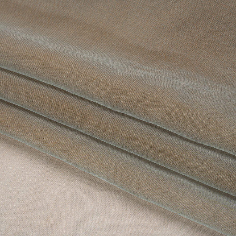 Chiffon-Like Silk Voile - Taupe Iridescent - Adelaide Collection - Folded