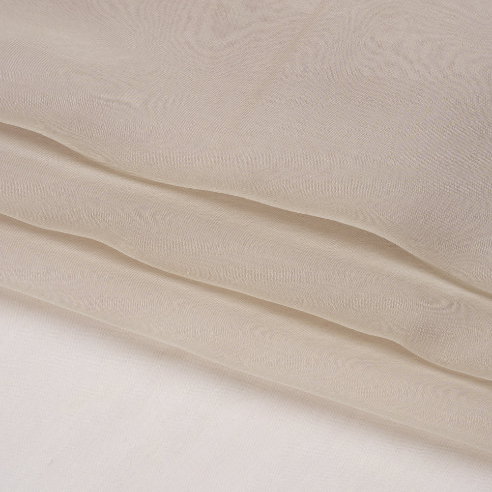 Chiffon-Like Silk Voile - Light Beige - Adelaide Collection - Folded