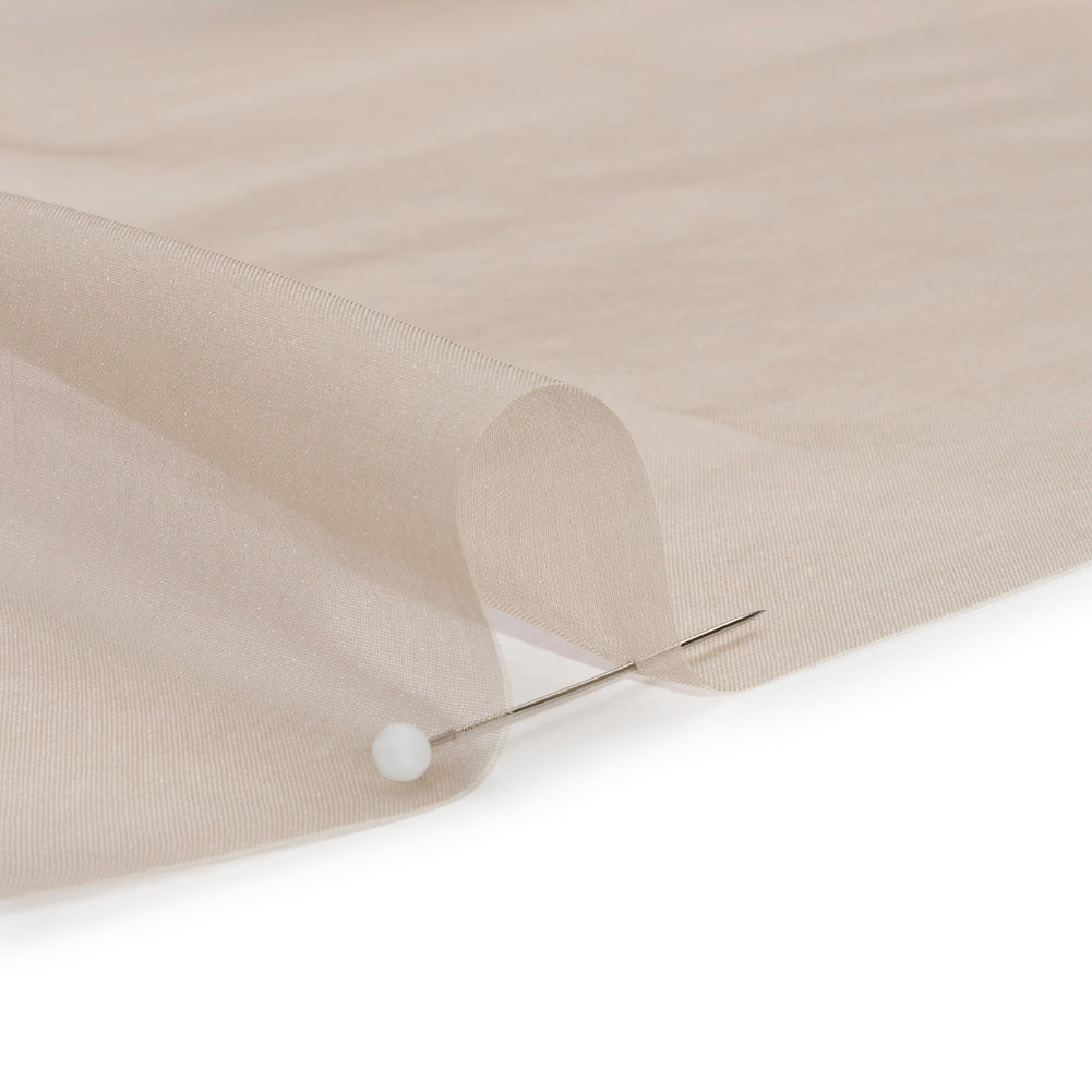 Chiffon-Like Silk Voile - Light Beige - Adelaide Collection - Detail