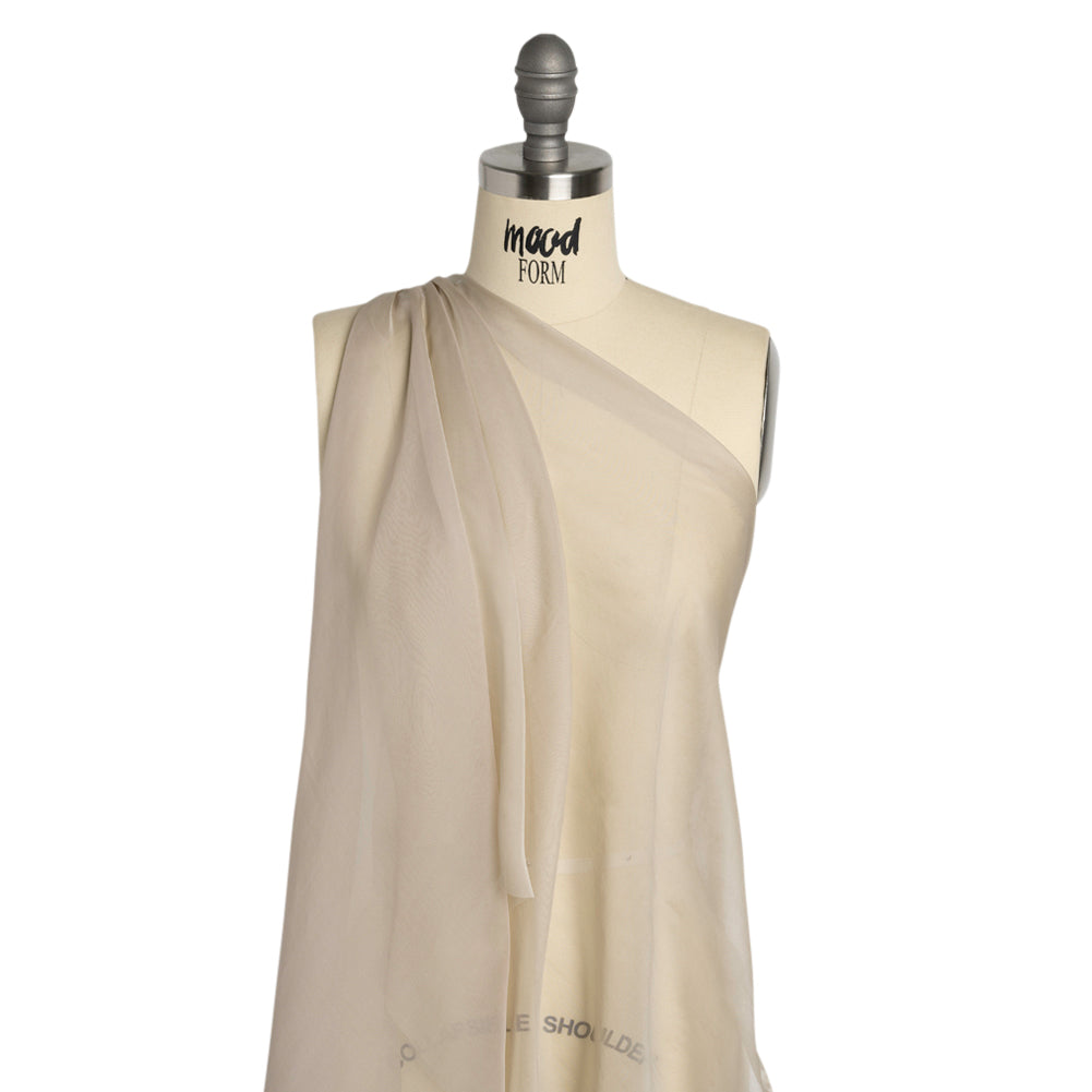 Chiffon-Like Silk Voile - Light Beige - Adelaide Collection - Drape