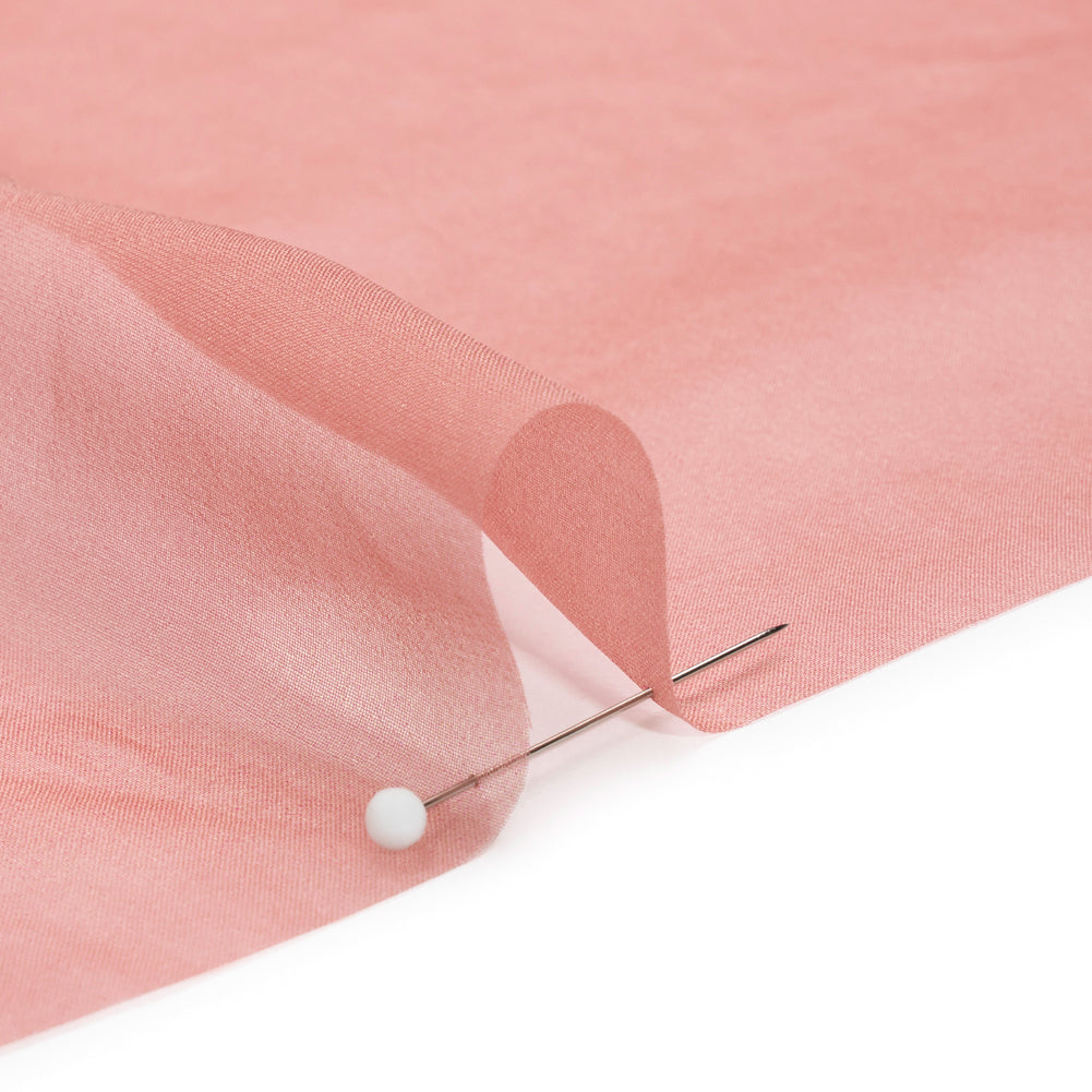 Chiffon-Like Silk Voile - Dark Rose Iridescent - Adelaide Collection - Detail