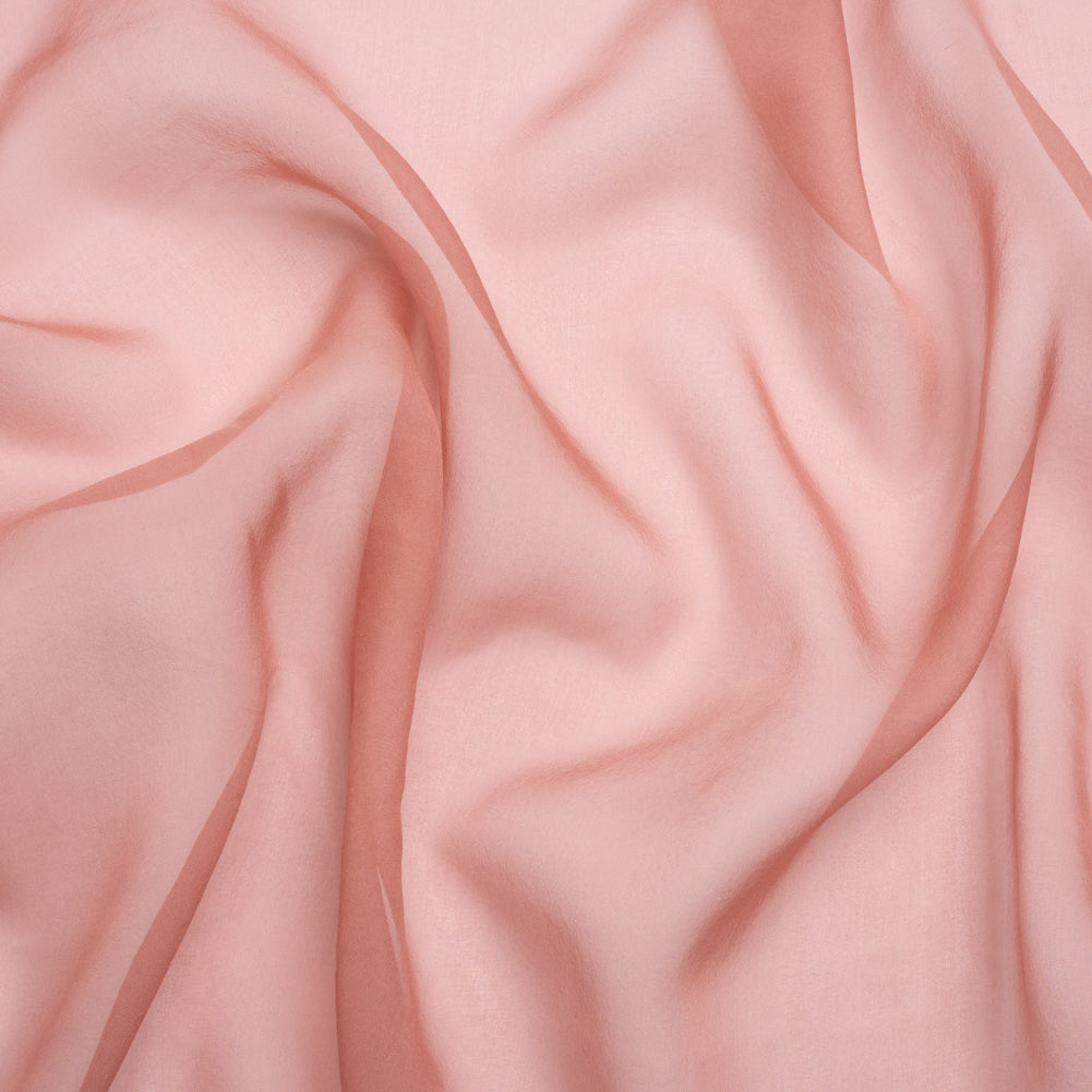 Chiffon-Like Silk Voile - Dark Rose Iridescent - Adelaide Collection