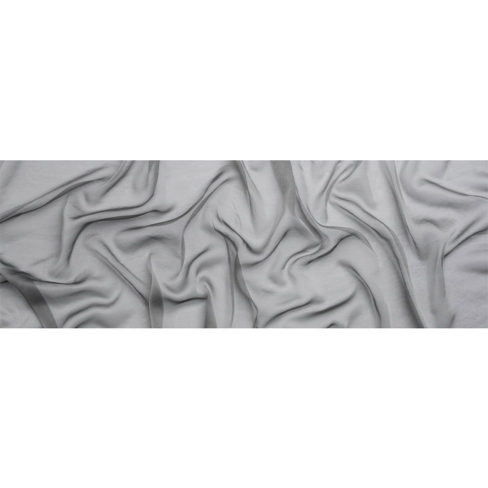 Chiffon-Like Silk Voile - Steel Iridescent - Adelaide Collection - Full