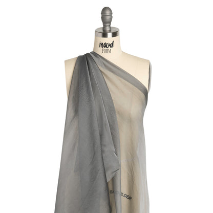 Chiffon-Like Silk Voile - Steel Iridescent - Adelaide Collection