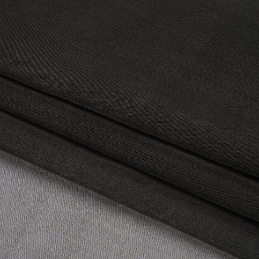 Chiffon-Like Silk Voile - Black - Adelaide Collection - Folded