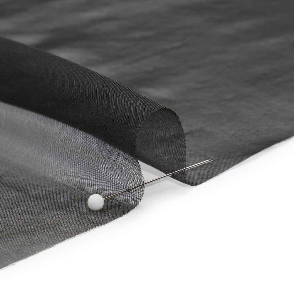 Chiffon-Like Silk Voile - Black - Adelaide Collection - Detail