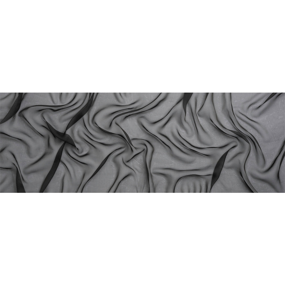 Chiffon-Like Silk Voile - Black - Adelaide Collection - Full