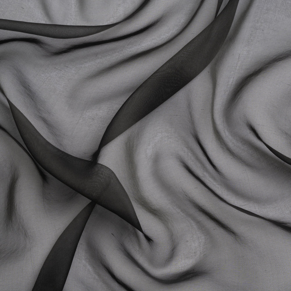 Chiffon-Like Silk Voile - Black - Adelaide Collection
