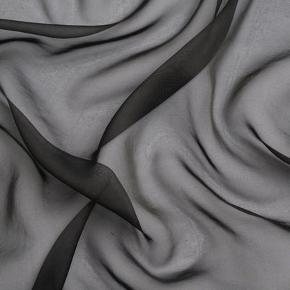 Chiffon-Like Silk Voile - Black - Adelaide Collection