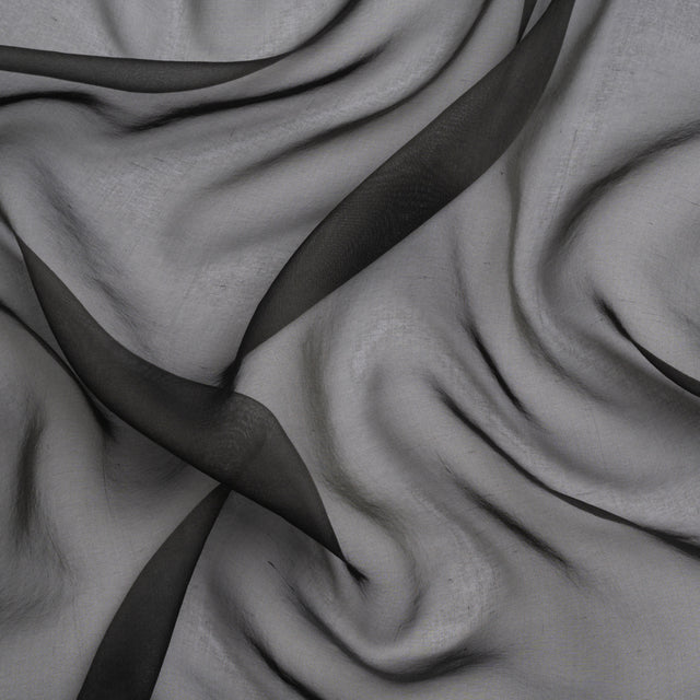 Chiffon-Like Silk Voile - Black - Adelaide Collection