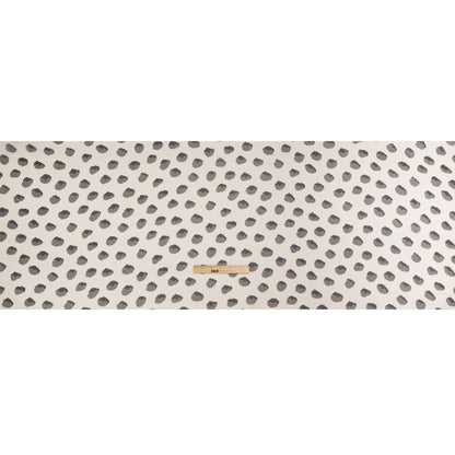 Cream, Black and Gray Brush Spots Silk Chiffon Drape
