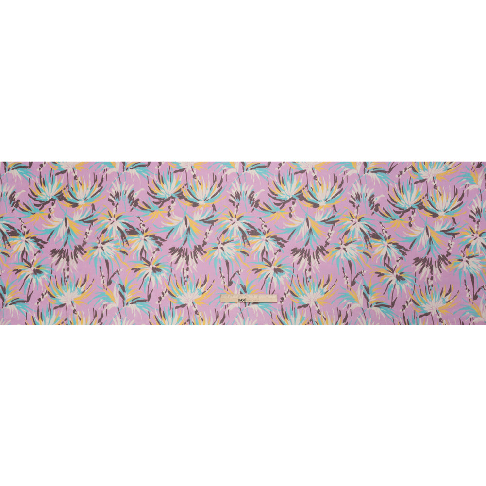 Orchid, Turquoise and Yellow Dreamy Daisies Crinkled Silk Chiffon Drape
