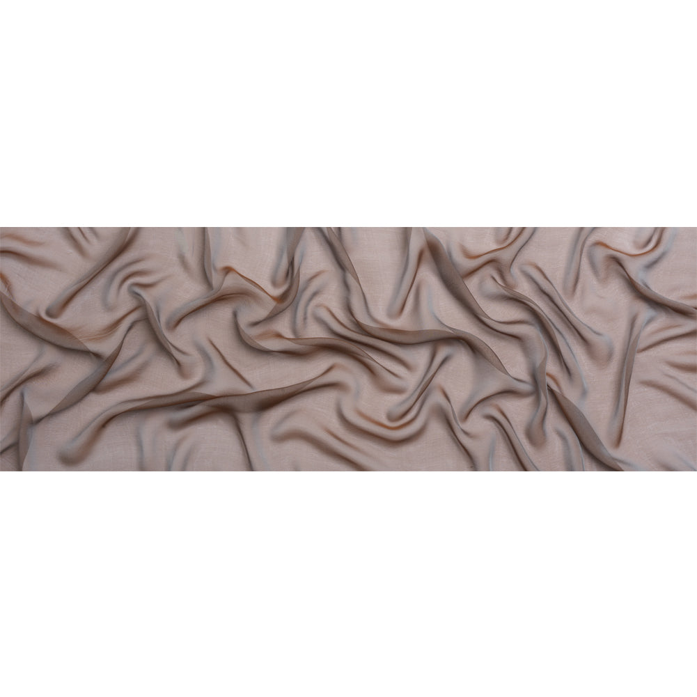 Copper and Bluish Silver Two-Tone Silk Chiffon Full