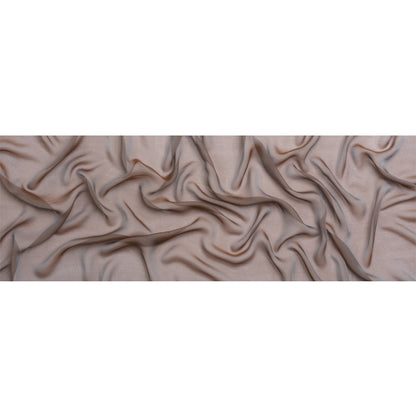 Copper and Bluish Silver Two-Tone Silk Chiffon Full