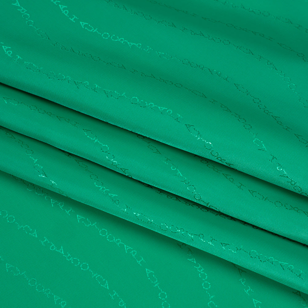 Autograph Jacquard Lining - Spearmint Green Tonal Folded