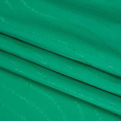 Autograph Jacquard Lining - Spearmint Green Tonal Folded
