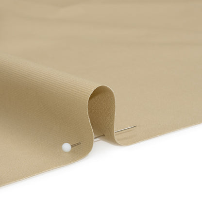 Vertical Ribs Creped Stretch Cotton Dobby - Beige Detail
