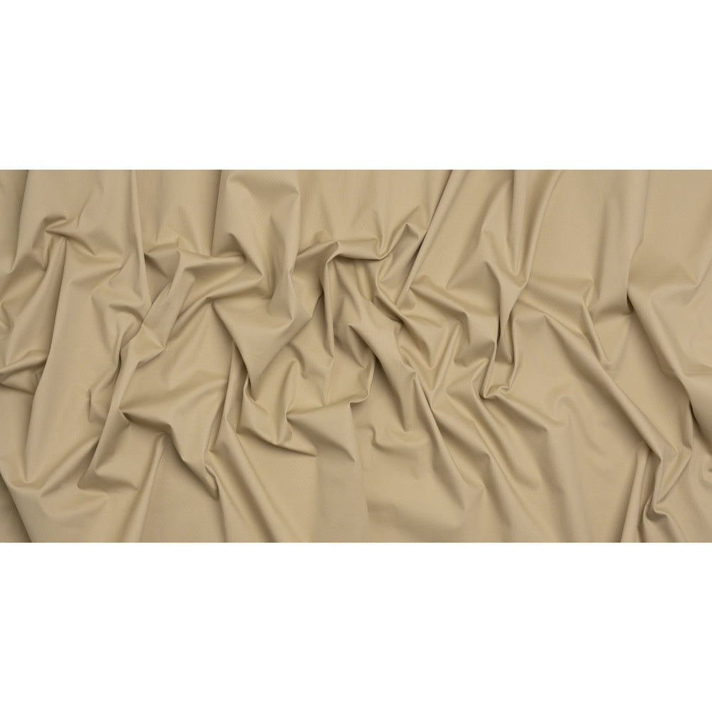 Vertical Ribs Creped Stretch Cotton Dobby - Beige Full
