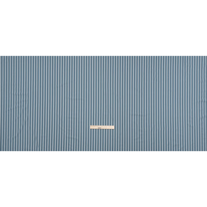 Stretch Polyester Woven - Powder Blue and Gray Shadow Stripes Full