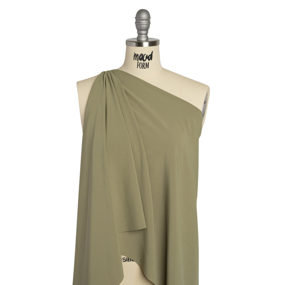 Stretch Polyester Woven - Sage Green Drape
