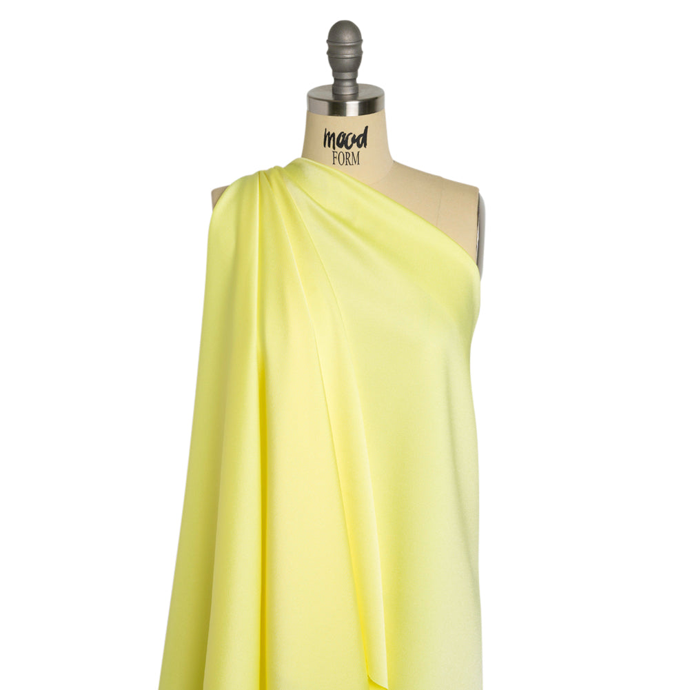 Alex Perry Pastel Yellow Crepe Back Satin Drape