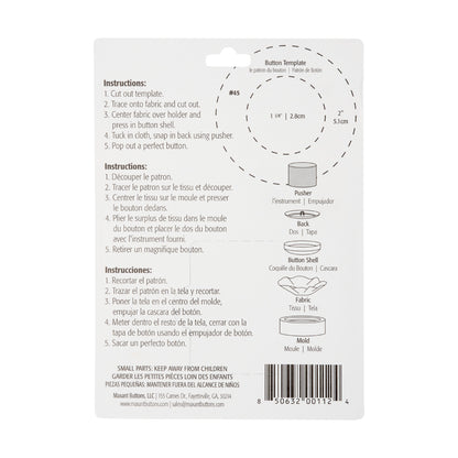 Maxant Covered Button Refills Size 45 - 6ct