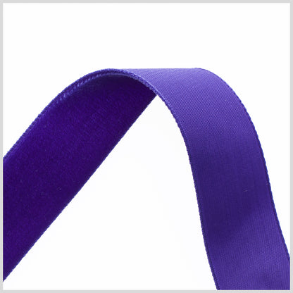 0.875" Purple Nylon Velvet Ribbon Detail