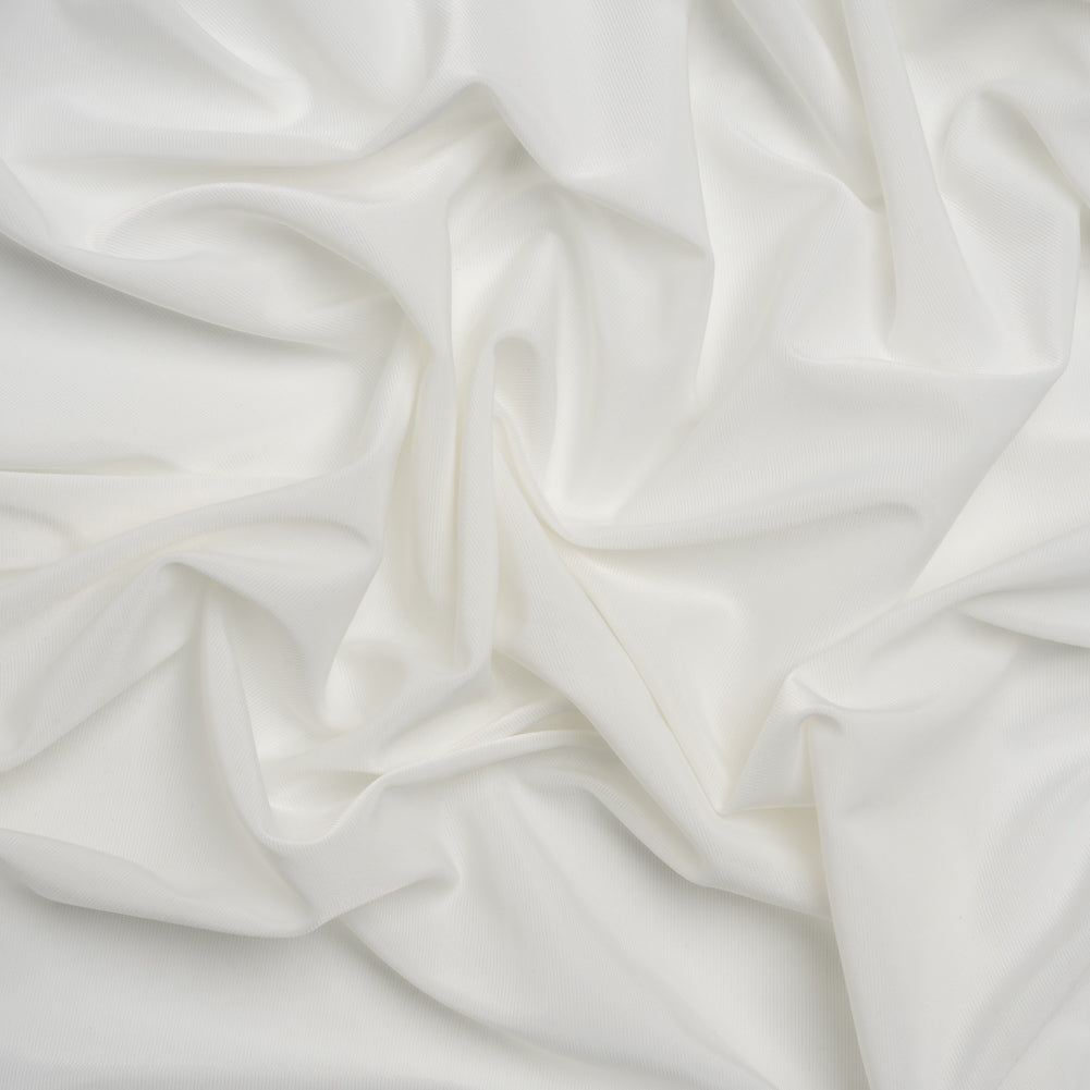 Famous Australian Designer White Stretch Polyester Jersey