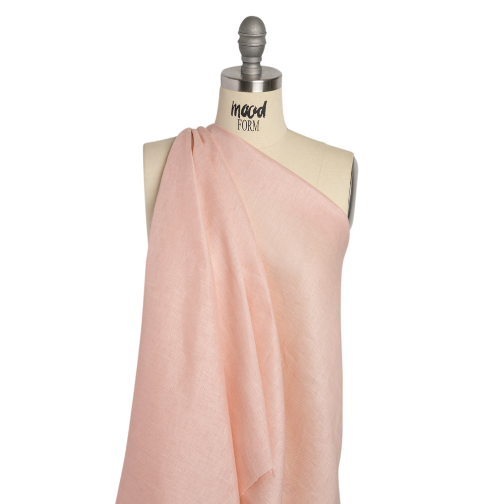 Famous Australian Designer Shell Pink Lightweight Linen Woven Drape