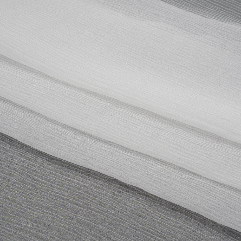 Famous Australian Designer White Crinkled Silk Chiffon Folded