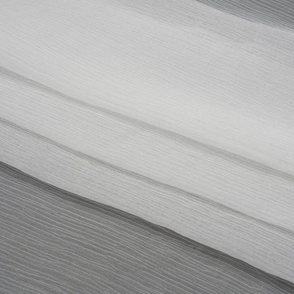 Famous Australian Designer White Crinkled Silk Chiffon Folded