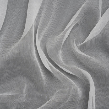 Famous Australian Designer White Crinkled Silk Chiffon