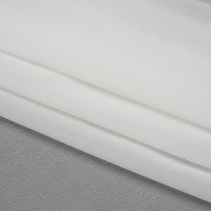 Famous Australian Designer White Silk Georgette Folded