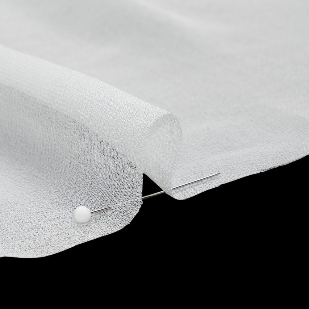 Famous Australian Designer White Silk Georgette Detail
