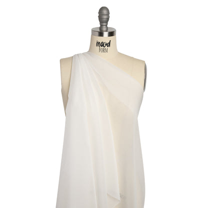 Famous Australian Designer White Silk Georgette Drape