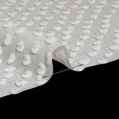 Famous Australian Designer Off White Silk Swiss Dot Detail