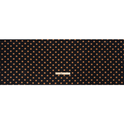 Famous Australian Designer Black and Gold Polka Dot Silk Crepe de Chine Drape