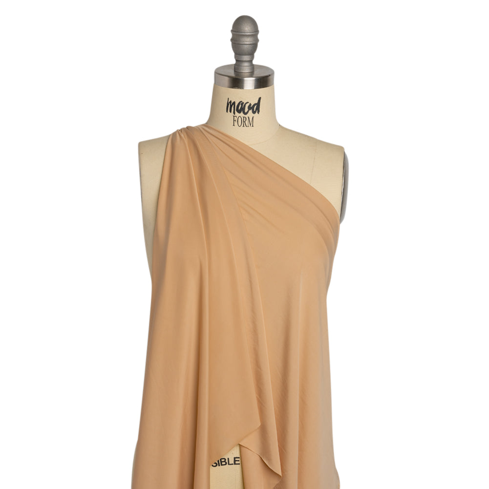 Famous Australian Designer Nude Stretch Polyester Jersey Drape