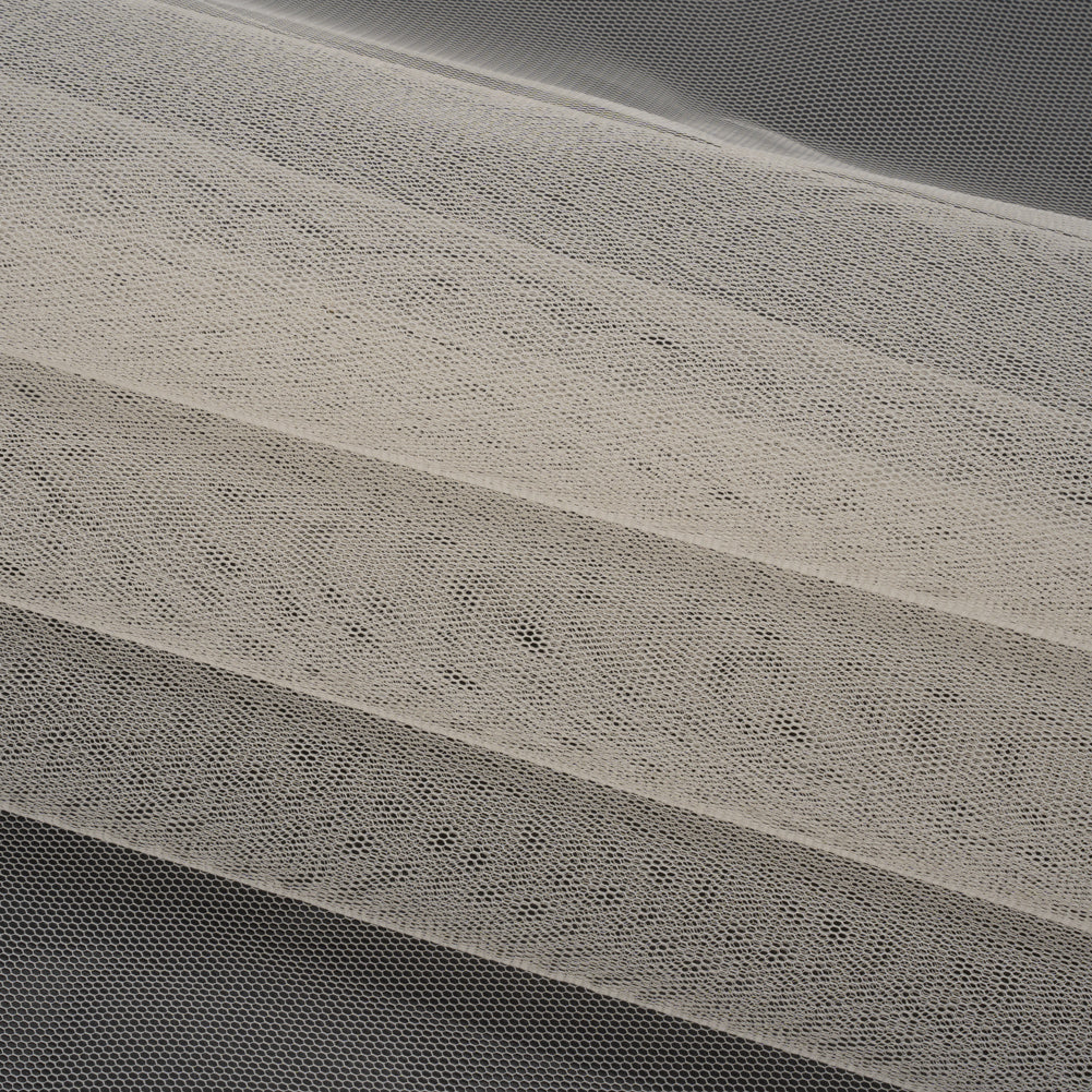 Famous Australian Designer Cream Stiff Polyester Tulle Folded
