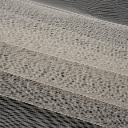 Famous Australian Designer Cream Stiff Polyester Tulle Folded