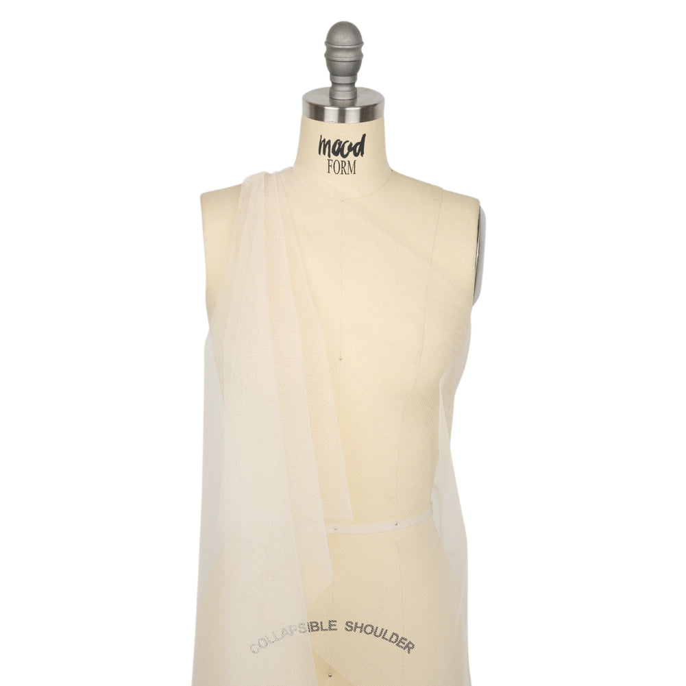 Famous Australian Designer Cream Stiff Polyester Tulle Drape