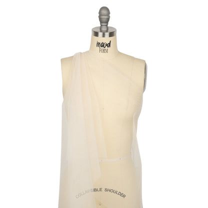 Famous Australian Designer Cream Stiff Polyester Tulle Drape