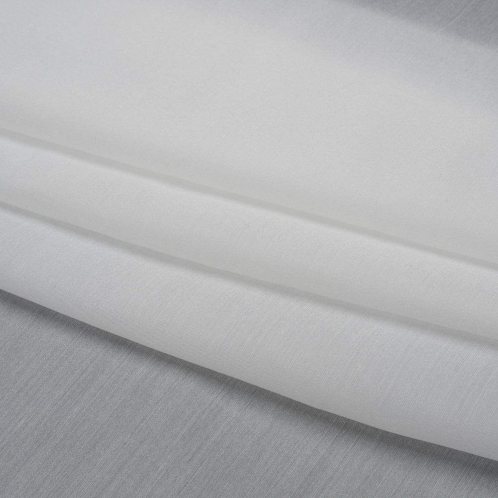 Famous Australian Designer White Shimmering Crisp Polyester Woven Folded