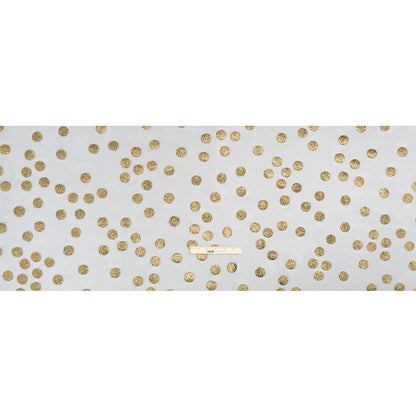Famous Australian Designer Black and Gold Glitter Polka Dots Tulle Full