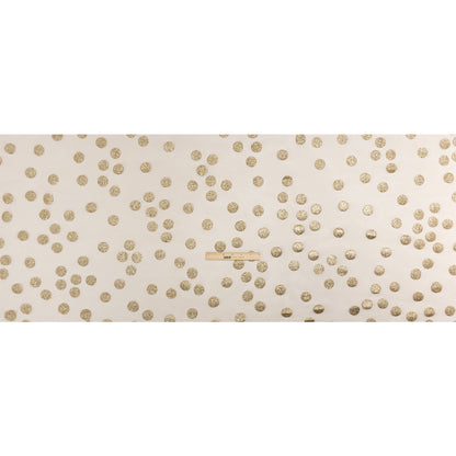 Famous Australian Designer Nude and Gold Glitter Polka Dots Tulle Full