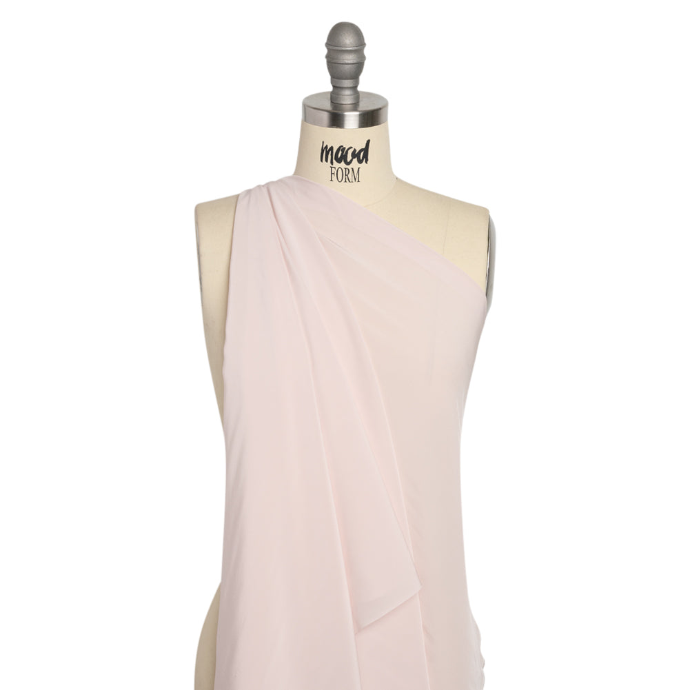 Famous Australian Designer Pale Mauve Viscose Crepe de Chine Drape