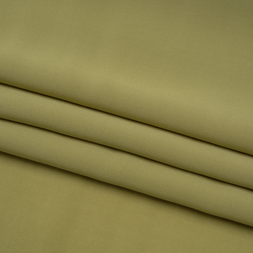 Famous Australian Designer Pea Green Viscose Crepe de Chine Folded