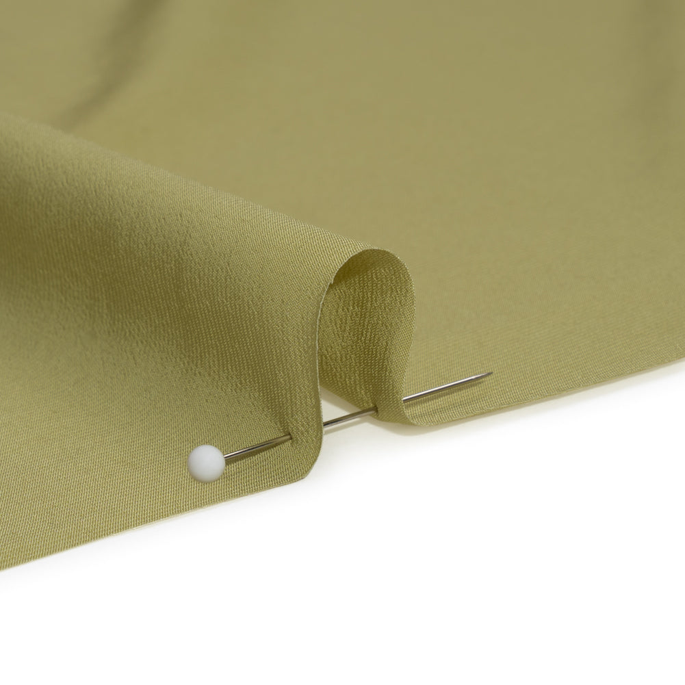 Famous Australian Designer Pea Green Viscose Crepe de Chine Detail