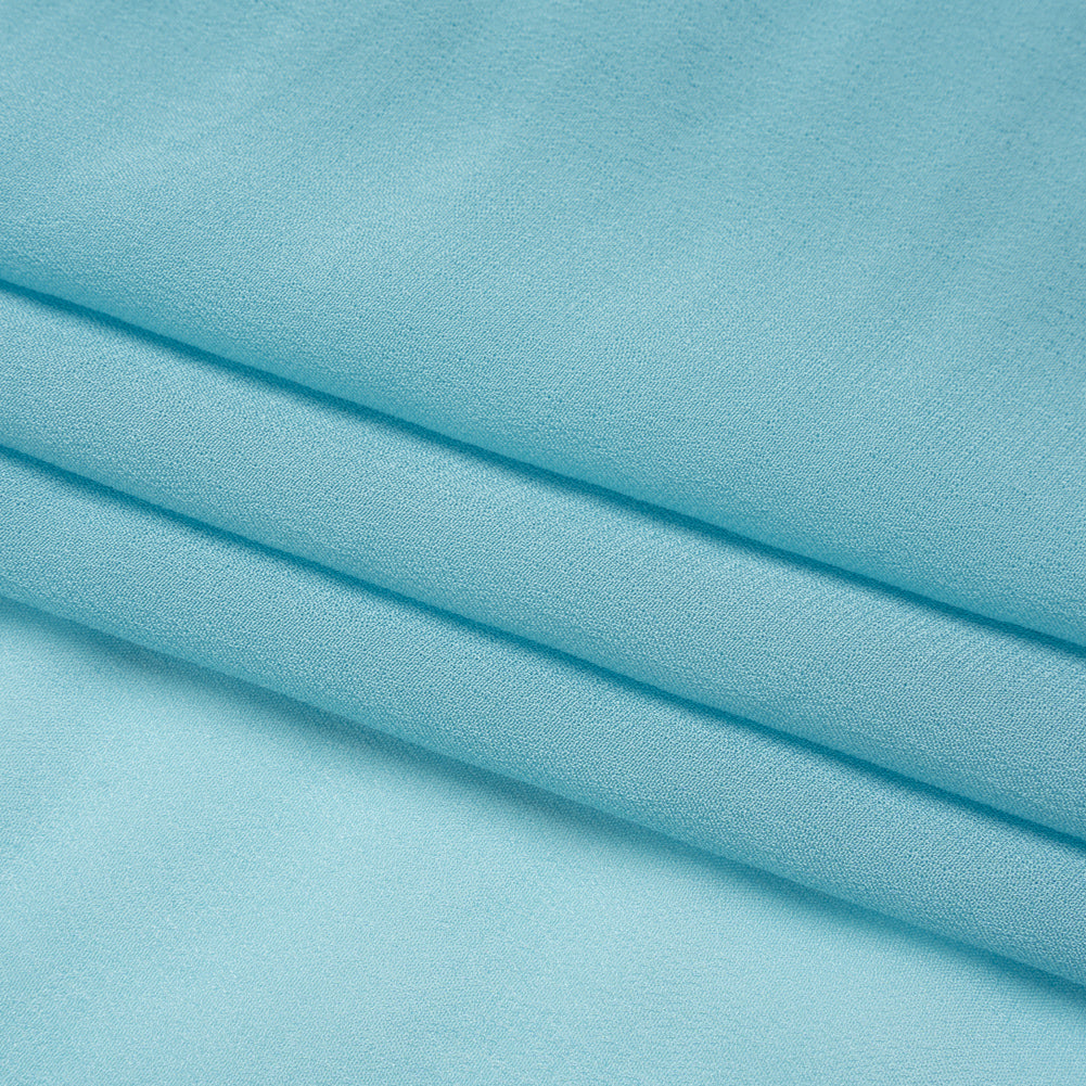 Famous Australian Designer Sky Blue Viscose Georgette Folded